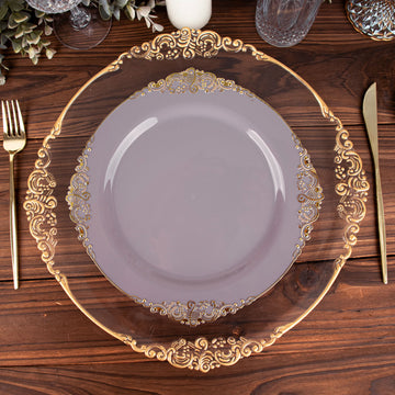 Create Memorable Moments with Vintage Lavender Lilac Plastic Dinner Plates