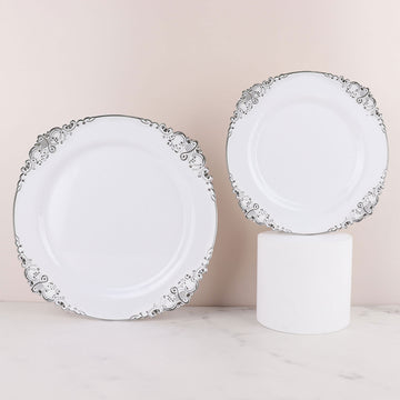 Convenience and Elegance Combined in Vintage White Plastic Dinner Plates