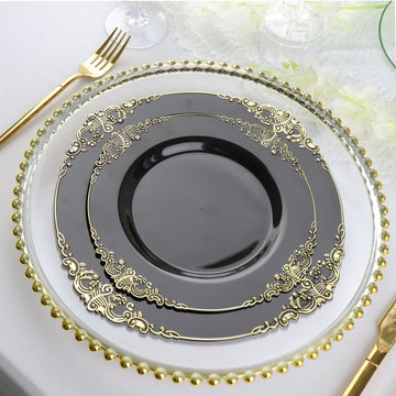 Create a Memorable Dining Experience with Vintage Black Plastic Salad Plates