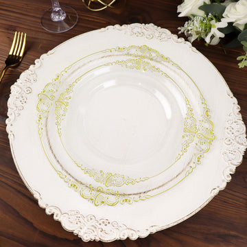 Elevate Your Table Settings with Vintage Clear Plastic Dessert Salad Plates
