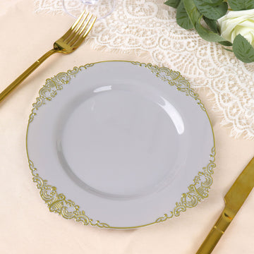 Create a Memorable Event with Vintage Gray Plastic Dessert Salad Plates