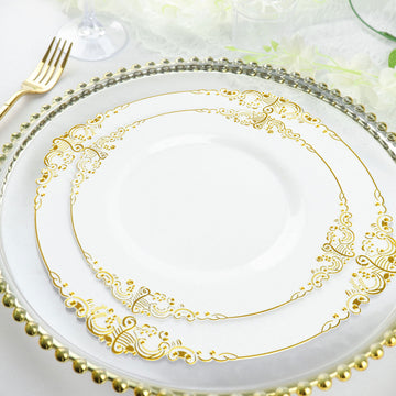 Versatile Vintage White Plastic Salad Plates for Any Occasion