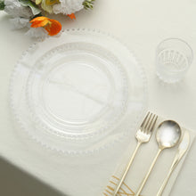 Clear Hard Plastic Plates With Beaded Rim Style 10 Inch Size Round Dinner Plates