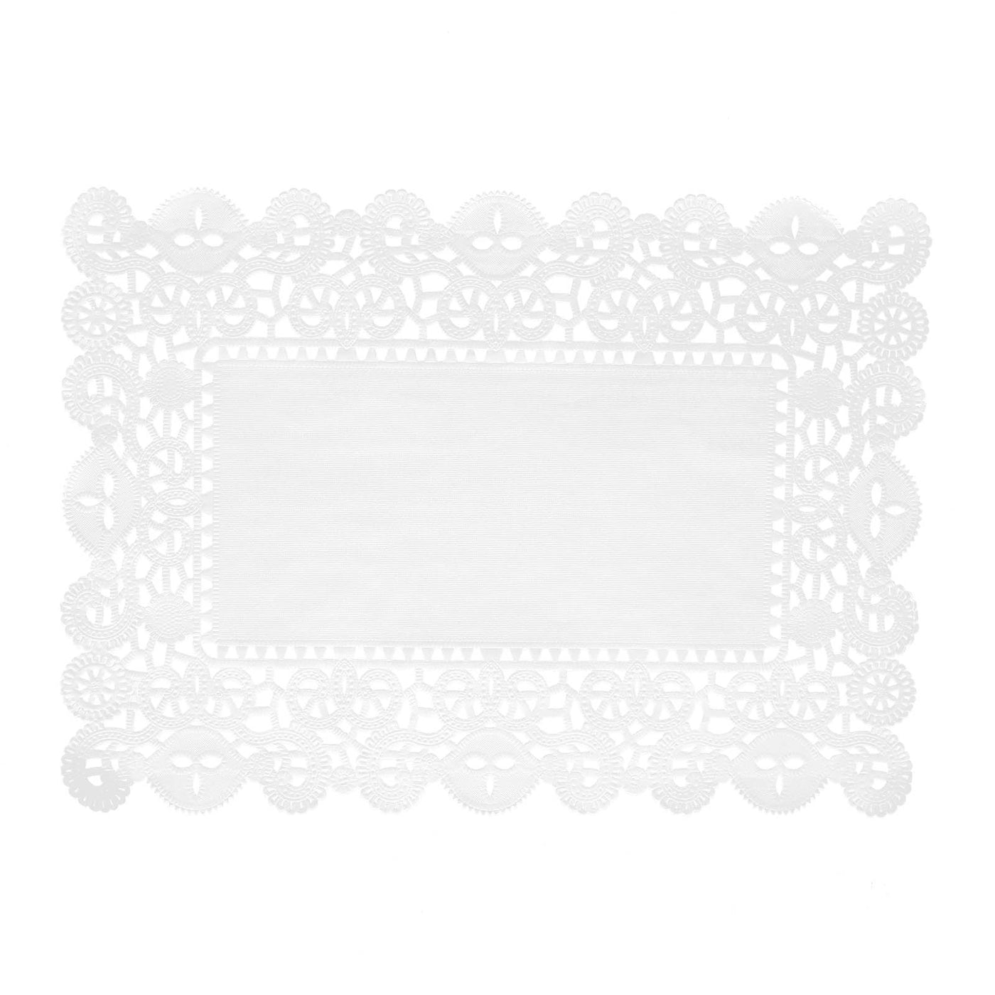 100 Pcs White Lace Paper Placemats | eFavormart.com