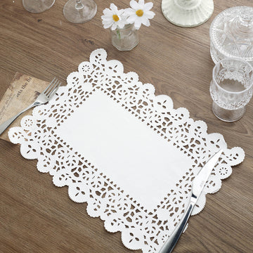 Convenient and Stylish White Paper Placemats