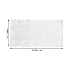 100 Pcs Rectangle Lace Paper Doilies 6 Inch x 12 Inch
