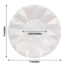 Round Iridescent Geometric Prism Design Rim Appetizer Plates 7 Inch