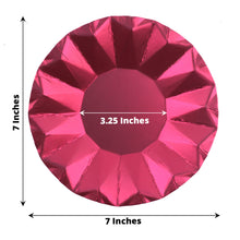 Round Burgundy Geometric Prism Design Rim Appetizer Plates 7 Inch