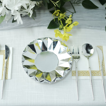 Elegant Silver Dessert Paper Plates for Stylish Events