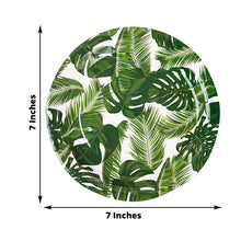 7 Inch Tropical Palm Leaf Mix 300 GSM Disposable Dessert Salad Paper Plates 25 Pack 