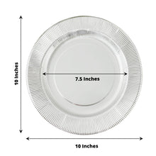 10 Inch Silver Dinner Plates 25 Pack Disposable Sunray Design