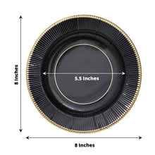 8 Inch Disposable Black Appetizer Party Plates