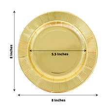8 Inch Paper Plates With Sunray Design Disposable 25 Pack