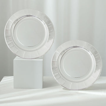 Enhance Your Event Decor with Silver Sunray Dessert Plates