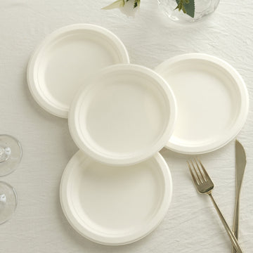 Versatile White Round Party Plates