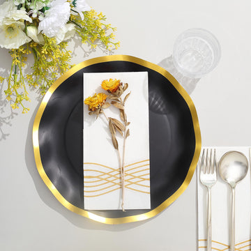 Create Memorable Moments with Matte Black Gold Paper Plates