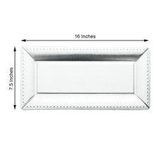 10 Pack 16 Inch Silver Studded Paper Serving Trays
