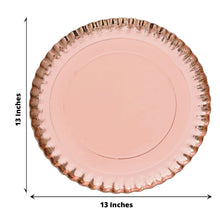 Blush Rose Gold Charger Plates 10 Pack 13 Inch Scalloped