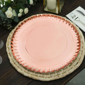 Durable and Stylish Rose Gold Charger Plates