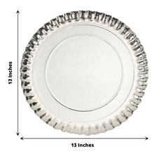 Silver Charger Plates 10 Pack 13 Inch Scalloped