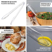 12 Inch Plastic Disposable Catering Tongs 3 Pieces