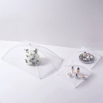 Enjoy Outdoor Dining with Confidence - White Food Cover Set