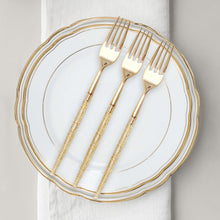 Disposable Forks Glittered Gold Plastic Silverware Cutlery 24 Pack