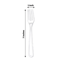 Gold Hollow Handle Style Heavy Duty Plastic Forks 7 Inches