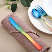 24 Pack | Rainbow Ombre Style 8inch Heavy Duty Plastic Knives