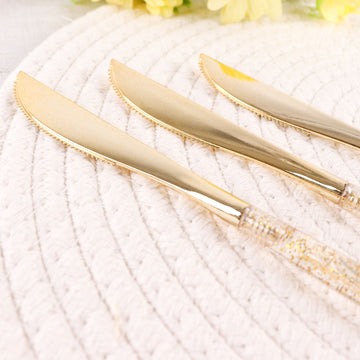 Durable and Convenient Gold Plastic Silverware