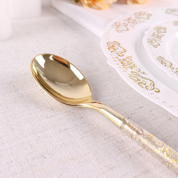 Dazzle Your Guests with Premium Gold Plastic Silverware