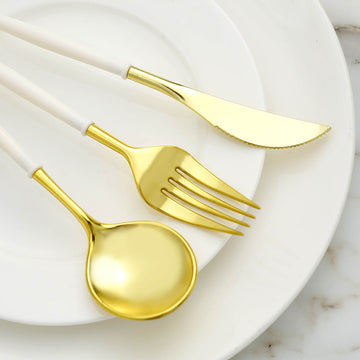 Add Elegance to Your Table with the 24 Pack Gold Modern Flatware Set