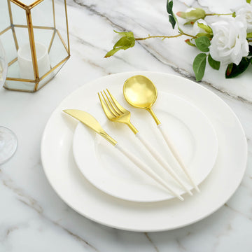 Enhance Your Table Setting with the Gold Modern Flatware Set