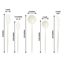 50 Pack Ivory Color Heavy Duty Plastic Silverware Set