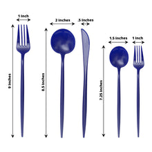 Utensils In Royal Blue Color Plastic Cutlery Set