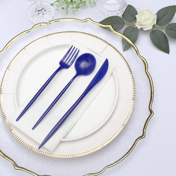 Royal Blue Disposable Cutlery for Parties