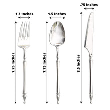 24 Disposable Silver Utensils Set In European Style 