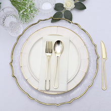 Heavy Duty Plastic Forks Spoons Knives With Hollow Handle Style In Gold 7 Inches