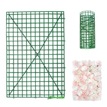 10 Pack | 24inch x 16inch Dark Green DIY Plastic Mesh Flower Wall Panel Fences