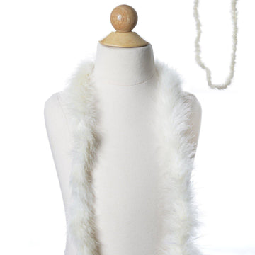 Deluxe Marabou Ostrich Feather Boas-Ivory 2 Yards
