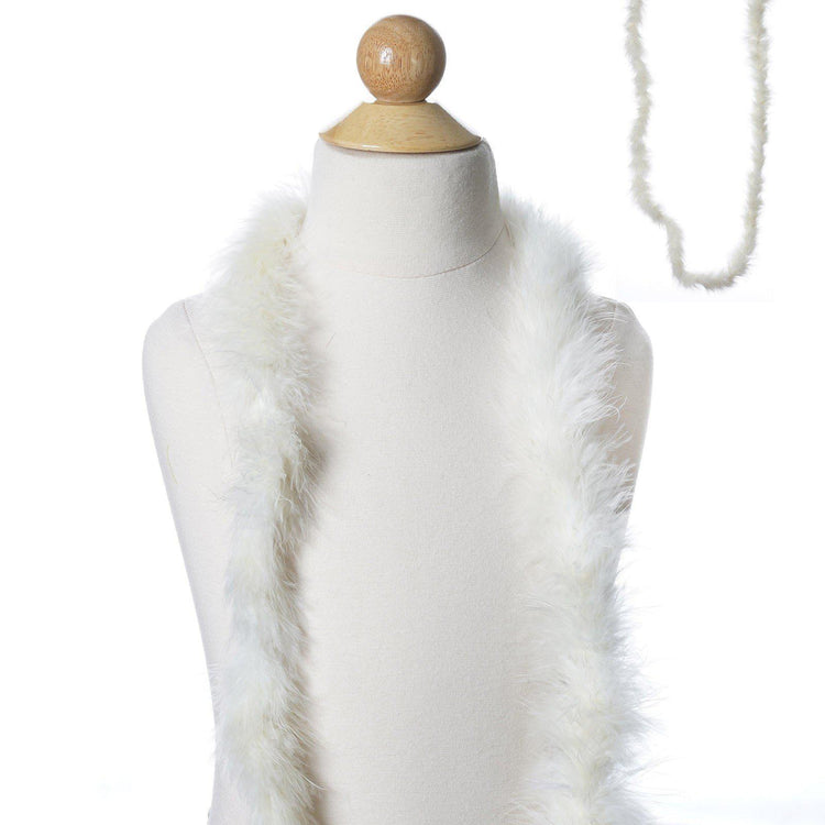 Ivory Marabou Ostrich Feather Boas 2 Yard In Length