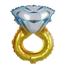 19inch Diamond Engagement Wedding Ring Mylar Foil Helium/Air Balloon#whtbkgd