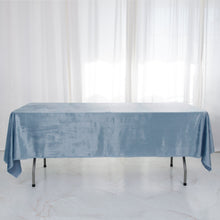 60 Inch x 102 Inch Dusty Blue Premium Velvet Rectangle Tablecloth Seamless & Reusable