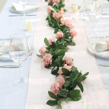 6 Feet Dusty Rose Artificial Silk Rose UV Protected Garland Flower Chain