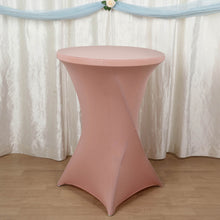 Dusty Rose Spandex Cocktail Table Cover