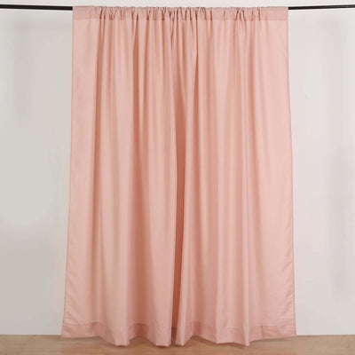 Peach curtain panel with gathered top for soft draping effect