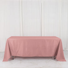 72 Inch x 120 Inch Rectangle Shaped Dusty Rose Polyester Linen Tablecloth