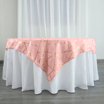 Elevate Your Event Decor with the Dusty Rose Seamless Polyester Square Overlay