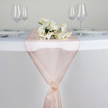14 Inch x 108 Inch Organza Dusty Rose Table Top Runner#whtbkgd