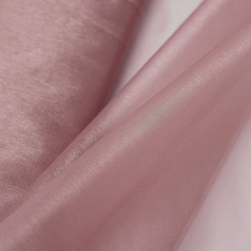 Dusty Rose Solid Sheer Chiffon Fabric Bolt, DIY Voile Drapery Fabric 54"x10yd